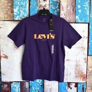 Men's Levi's Relaxed Fit Classic T-Shirt Short Sleeve Tee Choose Size Purple NEW